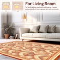 thumbnail image 2 of ODIKA 3'x5' Machine Washable Non-Slip Area Rug, Art Inspired Radiating Fan Motif with Symmetrical Layers High Traffic Rug, Beige, 253517, 2 of 7