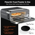 thumbnail image 6 of Air Fryer Toaster Oven Combo, 15-IN-1 Digital Stainless Steel Airfryer,18L Pizza Oven for 12' pizza / 9 slices, Flip Away Oven, 7 Accessories, 800°F, 3 Layer Glass Anti-scalding,1800W, 6 of 7