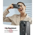 thumbnail image 5 of Compatible with iPhone 15 Case with 2X Screen Protectors + 2X Camera Lens Protectors, [Not Yellowing] Clear Glitter Phone Case, Protective Shockproof Women Cover for 6.1 Inch - Black, 5 of 12