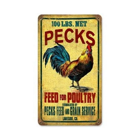 Other Rooster - Past Time Signs PTS196 Rooster Feed Home And Garden Vintage Metal Sign