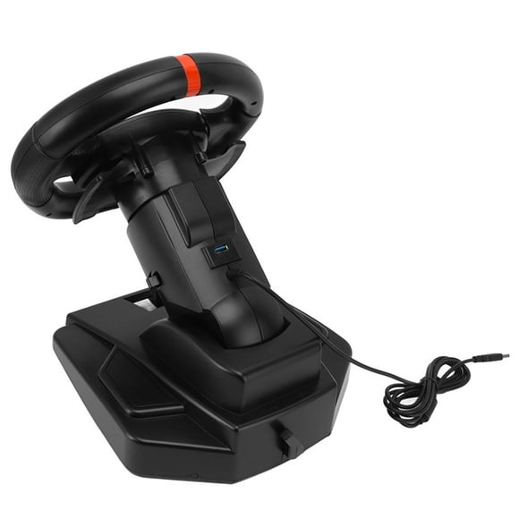 Driving Force Racing Wheel, Game Steering Wheel Vibration Paddle Shifter Dual Motor Red Stripe for Game Mahcine