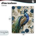 thumbnail image 4 of Stupell Industries Traditional Peacock Pride Botanicals Canvas Art, 16 x 20, by Kim Allen, 4 of 8