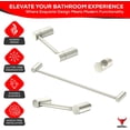 thumbnail image 4 of Contemporary Design 4-Piece Bathroom Hardware Accessory Set, Bathset 24 Inch Towel Bar, Hand Towel Bar, Toilet Paper Holder and Robe Hook, Rack Set Wall Mounted (Brushed Nickel, 4 Piece Set), 4 of 8