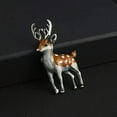 thumbnail image 3 of GKNET Christmas Crystal Deer Reindeer Animal Enamel Brooch Pin Women Xmas Party Gift, 3 of 7
