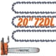 thumbnail image 1 of Cadena para motosierra NEO-TEC de 20 pulgadas, paquete de 3, 3/8, 72 eslabones, 1 of 7
