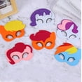 thumbnail image 2 of Cute Pony Felt Birthday Party Mask 12 Pcs - Comfortable, One Size Fits Most Design., 2 of 5