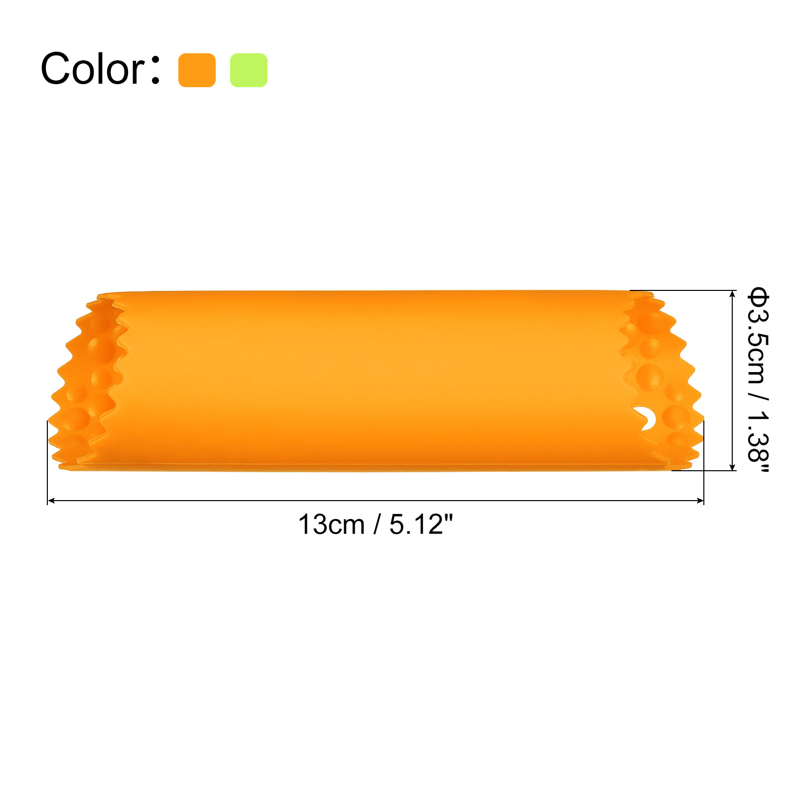 Unique Bargains Garlic Peeler Skin Remover Roller Keeper Orange/Green