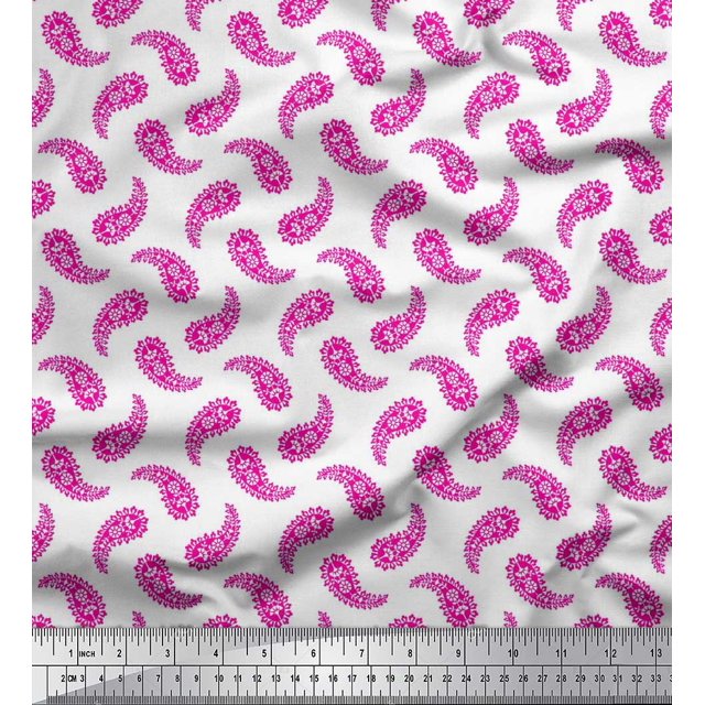 Soimoi Coton Tissu Imprimé Floral & Paisley 1 Yard 56 Inch Wide