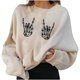 thumbnail image 1 of Sudadera informal con estampado sólido de manga larga con cuello redondo para mujer a la moda de Halloween Fridja  fksj1461, 1 of 6