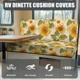 thumbnail image 4 of Uorisanigo 2 Pieces RV Dinette Cushion Covers Stretchable Sunflower Print Rv Sofa Cover Sofa Furniture Protector Replacement Camper Decor for RV Camper Car Bench Seats, 4 of 7