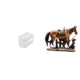 thumbnail image 1 of Escultura acrílica de caballo para almacenar papel higiénico, dispensador moderno de resina, soporte de pared para pañuelos, adorno artístico, decorac, 1 of 8