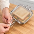 thumbnail image 4 of Sandwich Baking Net, Stainless Steel Toaster Sandwich Clip Rack, Grilled Cheese & Panini Press Maker Reusable Grill Basket for Making Breakfast Sandwiches Toaster Oven Kitchen Accessory, 4 of 5