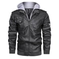 thumbnail image 1 of Chaqueta de cuero de PU de versión simple para hombre de primavera y otoño, tendencia de moda para hombre de talla grande de Europa y Estados Unidos, 1 of 6