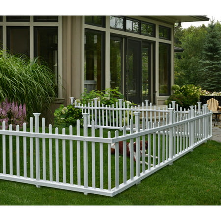 Zippity Outdoor Products 2.5 ft. H x 5 ft. W Madison No Dig Garden Fence Panel (Set of (Best Way To Stain A Wood Fence)