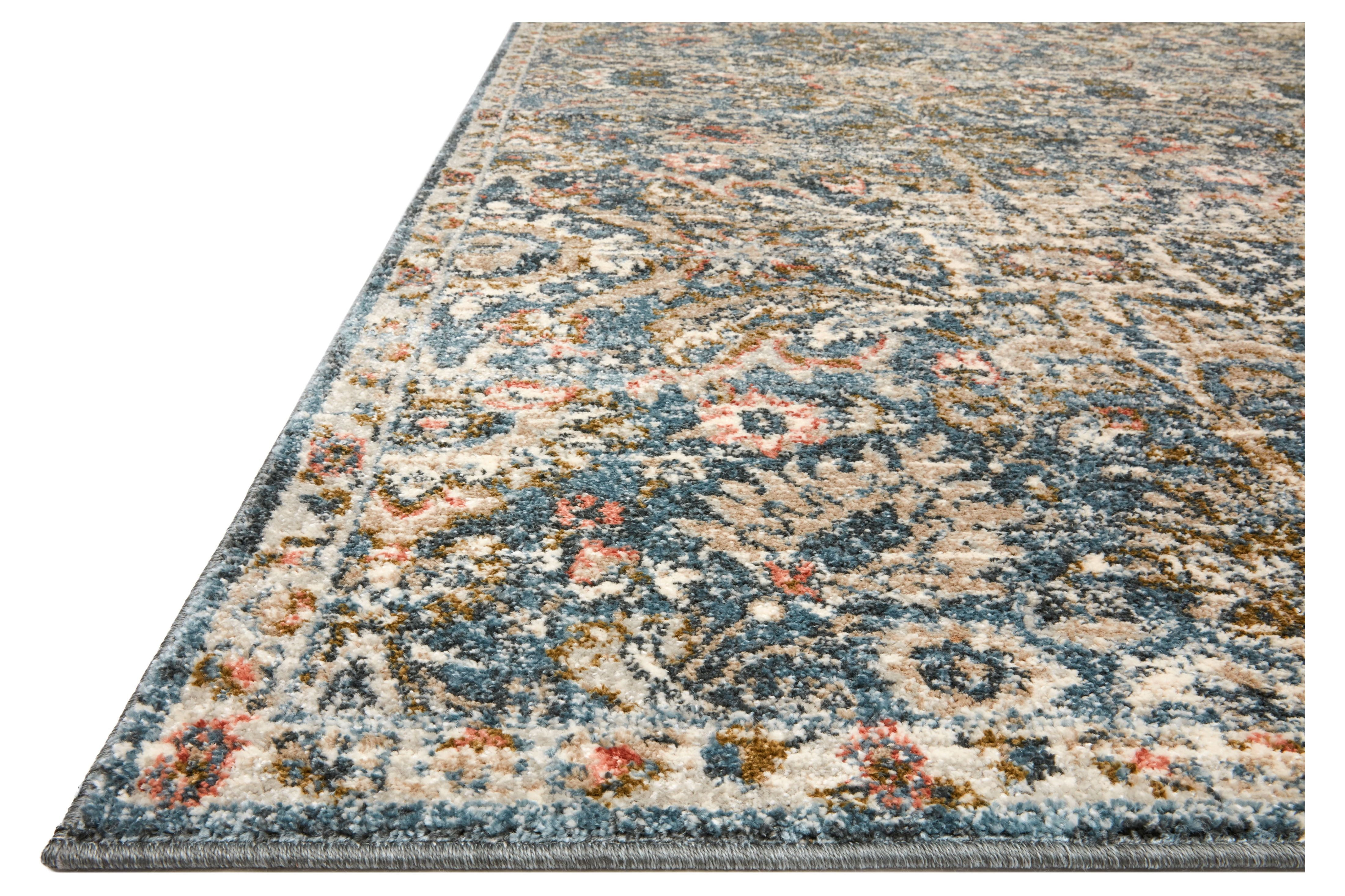 Loloi Saban SAB-04 Oriental Blue / Sand Area Rug 2'-7" x 12'-0"