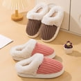 thumbnail image 7 of Womens Fuzzy Slippers Plush Lined Winter Slippers Soft Sole Cozy Indoor Outdoor Warm Shoes Comfortable Design Ideal for Home and Couples, 7 of 7