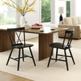thumbnail image 4 of Costway Dining Chairs Set of 4 Farmhouse Kitchen Chair with Rubber Wood Frame,, 4 of 8