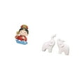 thumbnail image 5 of Dualoai Resin Elephant Figurine Unique Tabletop Sculpture Collectible Ornament for Home Decor Bedroom Office Fireplace Cabinet Entrance Gift, 5 of 8
