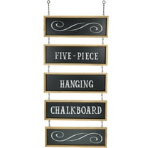Excello Global Products Hanging Chalkboard Sign withConnected Panels & Chains: 32 1/2 x 15 3/4 - EGP-HD-0289