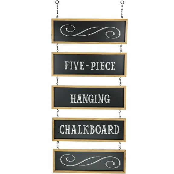 Excello Global Products Hanging Chalkboard Sign withConnected Panels & Chains: 32 1/2 x 15 3/4 - EGP-HD-0289