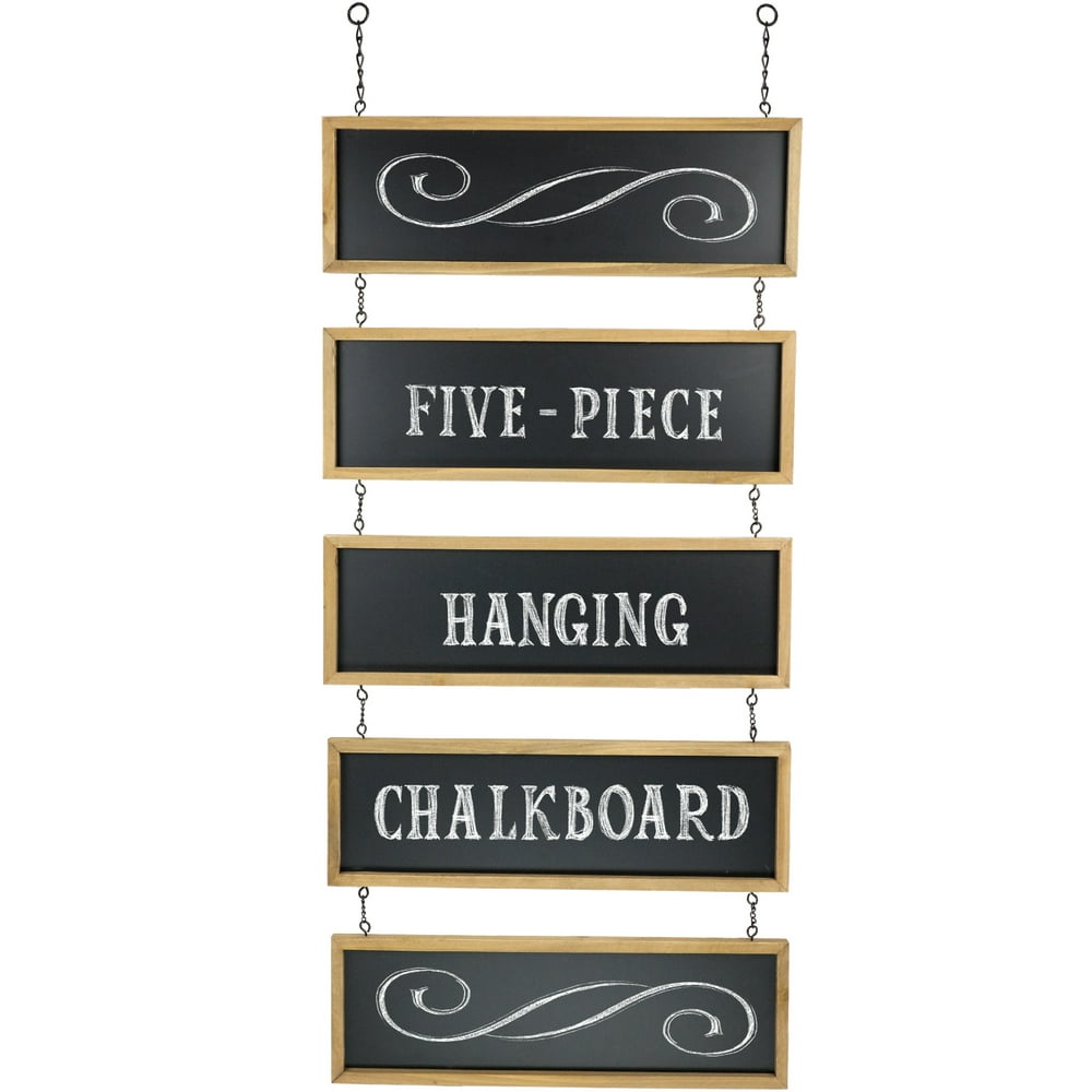 Hanging Chalkboard Sign withConnected Panels & Chains 32 1/2 x 15 3/4