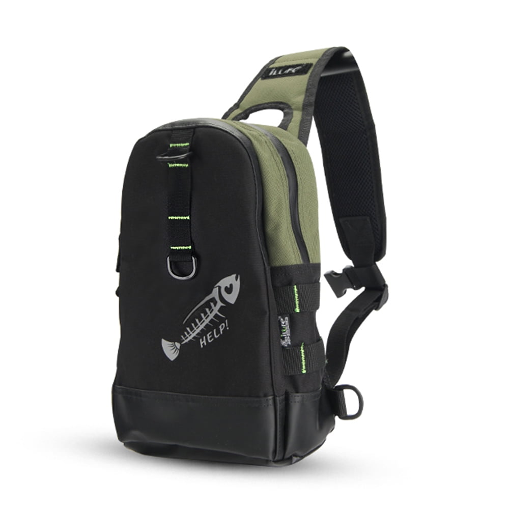 Details about   Fishing Tackle Bag Shoulder Backpack Crossbody Sling Bag Outdoor Hiking 