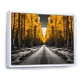 thumbnail image 2 of Designart "Yellow Forest Journey A Scenic Road V" Landscapes Floater Framed Wall Art Print, 2 of 7