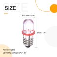 thumbnail image 2 of Uxcell E10 Screw Base LED Bulb DC 4.5V 0.25W Round Top Mini Spot Light Red 10Pack, 2 of 6