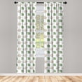 thumbnail image 2 of Ambesonne Floral Curtains, Strawberry Flowers Leaves, Pair of 28"x95", Champagne and Reseda Green, 2 of 3