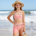thumbnail image 5 of kpoplk Girls Swimsuits 3 Piece Bathing Suit Leopard Printed Bikini Set with Cover Up Skirt Summer Beach Swimwear 6-15 Years(Pink,10-11 Y), 5 of 9