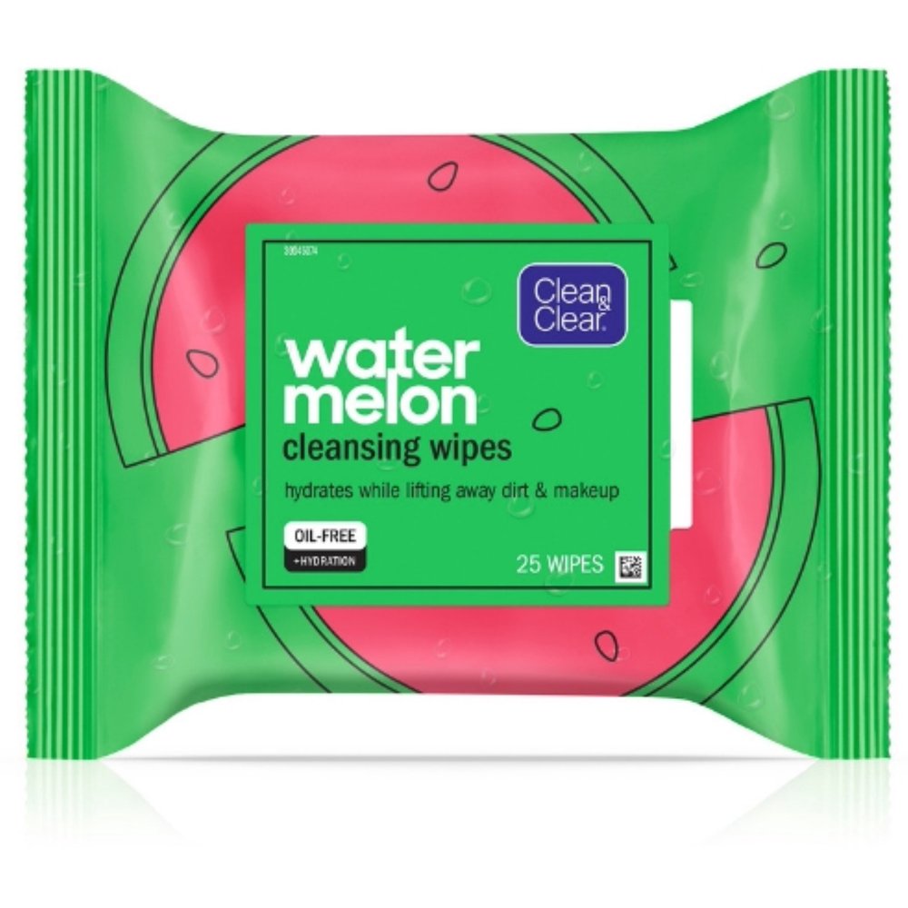 Clean and Clear Watermelon Cleansing Wipes, 25 ct (Pack of 2) Walmart