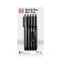 Staples TRU RED Retractable Quick Dry Gel Pens Fine Point 0.5mm Blk TR54486