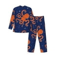 thumbnail image 2 of Kll Octopus Sleepwear Mens Flannel Pajamas,Long Cotton Pj Set, 2 of 9