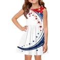 thumbnail image 2 of CCRFTGI America Flag Girls Dresses Size 10-12 Funny American Flag Stars Striped Mini Dress Party Crew Neck 4th of July Sleeveless Girls Clothes Summer Fashion Dresses White 9-10 Years, 2 of 8