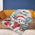 thumbnail image 4 of Merry Christmas Maltese Enjoys Woofmas Winter Xmas Holiday Cozy Fleece Blanket Maltese Dog Lover Gifts Idea Warm Soft Throw Blanket - 02022, 4 of 5