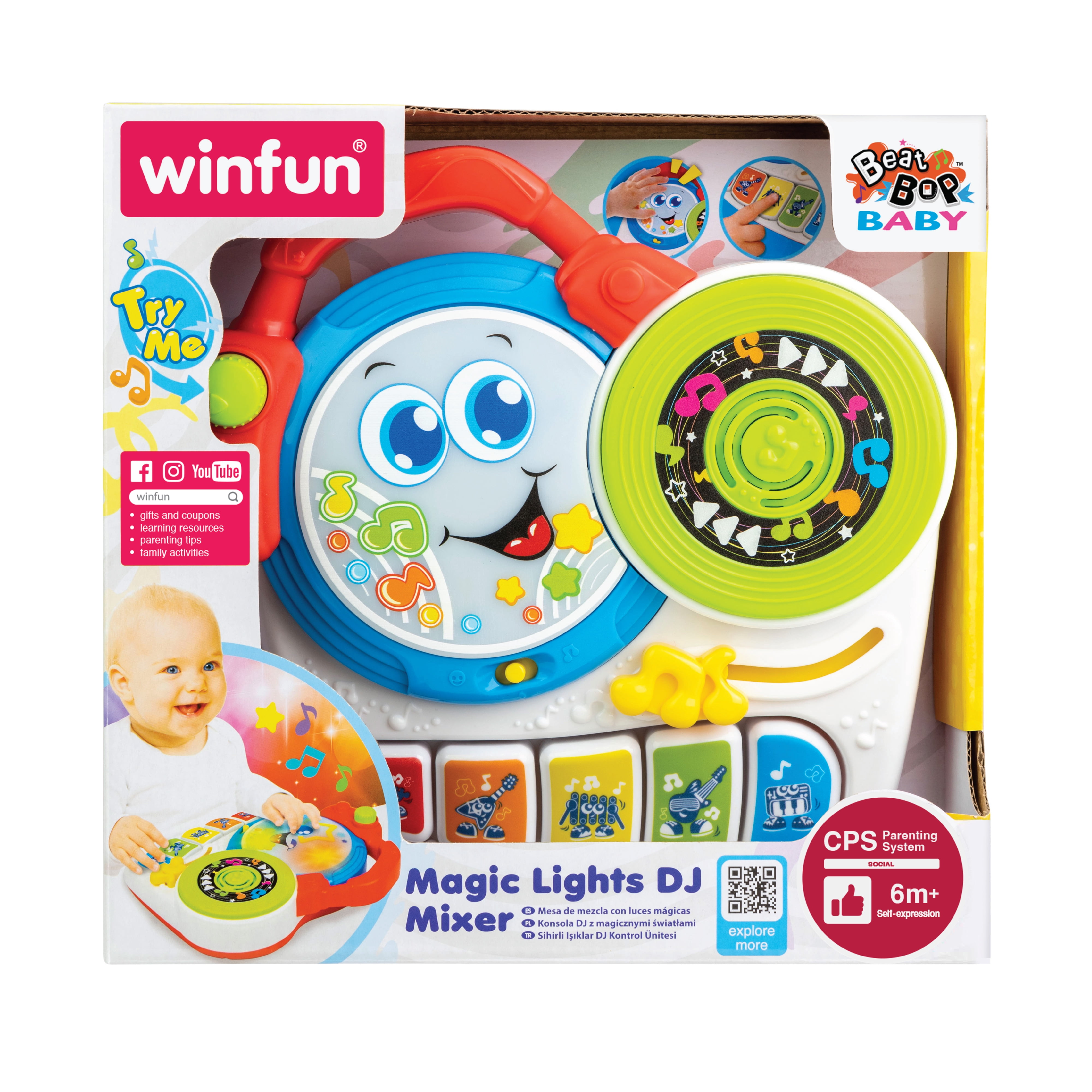 Winfun Magic Lights DJ Mixer for Kids - Ages 6 Months and Up - Toy Musical Instrument