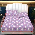 thumbnail image 6 of Jiueut Rabbit Easter Egg Heart Print Full Bed Sheet Set of 3, All Seasons Bedroom Sheet Set with Elastic Band Standard Comfortable Pillow Case for Women Men, Easter's Day Decor, 6 of 7
