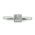 thumbnail image 4 of Sterling Silver Rhodium Plated Diamond Ring QR6439, 4 of 4