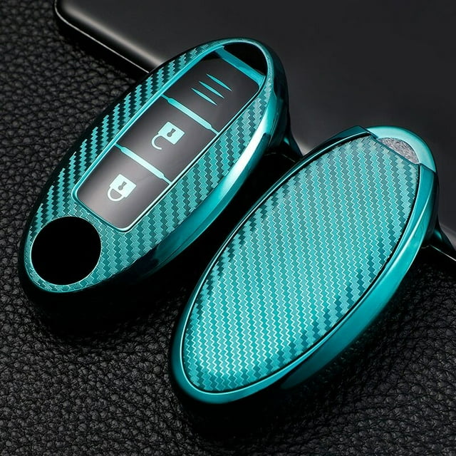Car Key Fob Cover Case Protector TPU Carbon Fiber Remote Car Key Fob Case Cover Holder Shell For Nissan Infiniti