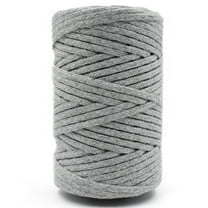 CROCHETA Black & White Mix Macrame Braided Cord 2.5mm x 109yards, Colored Macrame Rope, Braided Macrame Yarn, Colorful Cotton Craft Cord for Wall Hanging, Plant Hangers, Crafts, Knitting