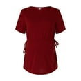 thumbnail image 1 of T-shirt de Maternité pour Femmes à Ourlet Régulier, Décontracté, Manches Courtes, Col Rond, Basique, Allaitement, Haut T-Shirt, 1 of 5