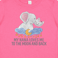 thumbnail image 4 of Inktastic My Nana Loves Me to the Moon and Back Elephants in Clouds Boys or Girls Baby T-Shirt, 4 of 5