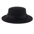 thumbnail image 2 of Segolike Vintage Fedora Hat Wide Brim Felt Hat Men Wedding Winter Trilby Hat Black, 2 of 8