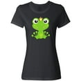thumbnail image 3 of Inktastic Cute Frog, Green Frog, Frog Princess, Crown Women's T-Shirt, 3 of 5