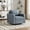 Blue, variant on Leumius Swivel Armchair with Hidden Storage,33.6''W Upholstered 360° Accent Chairs with Pillow,Square Club Chair Single Sofa for Living Room,Gray