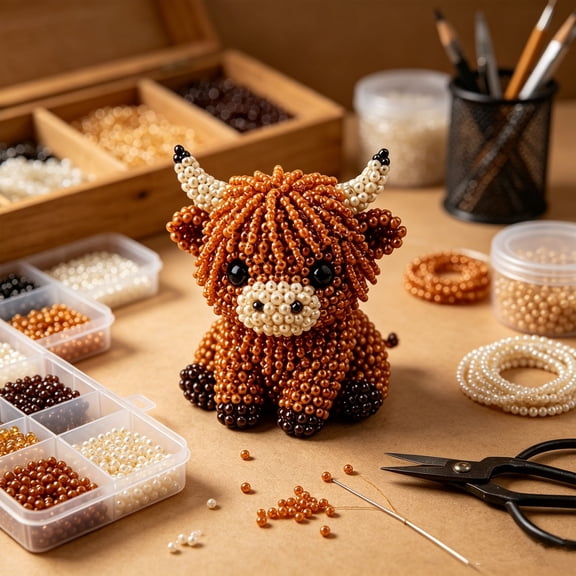 Cute Animal Diy Beading Kit, Colorful Bead Set with Instructions, Beginner Friendly Handmade Jewelry Craft Kit for Adults Teens