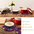 thumbnail image 6 of GZHJMY 2PCS Black and Yellow Spiders and White Spiderweb Trivets Pot Holders Set and Placemats Set, Table Mats for Cooking and Baking, Cotton Braided Hot Pads, 7.09"+9.45", 6 of 7