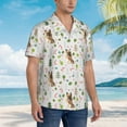 thumbnail image 3 of Fuzoiu German Shepherd Dog Print Hawaiian Shirt for Men, Summer Beach Casual Short Sleeve Button Down Shirts, Men’s Beach Summer Shirts with Pocket,3X-Large, 3 of 7