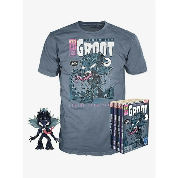 Venomized Groot Pop and Tee Combo Glow in the Dark Stickered Small
