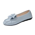 thumbnail image 2 of Crunowin Women's Round Toe Comfort Shoes, Covered-Toe Casual Design Soft Sole Everyday Flat Flats Light Blue, 2 of 9